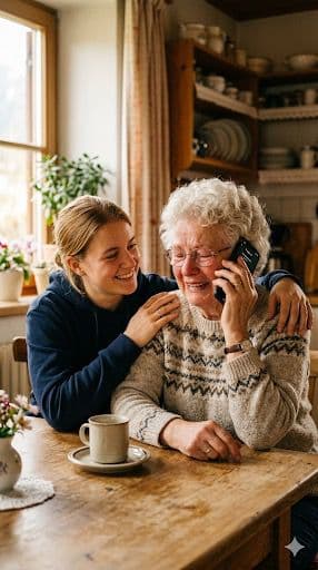 A surprise for grandma